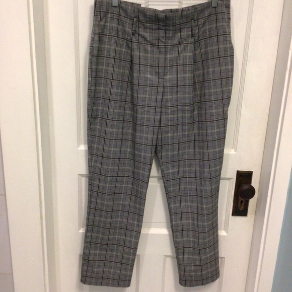LIZ Claiborne plaid trousers. High waisted with pleats and tapered leg - Picture 1 of 5